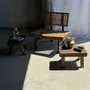 Stools - Small stool, wabi-sabi rectangular solid teak side stool - OFFICE OBJETS