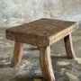 Tabourets - Petit stool, tabouret d'appoint en teck massif rectangulaire pieds - OFFICE OBJETS