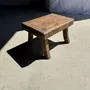 Tabourets - Petit stool, tabouret d'appoint en teck massif rectangulaire pieds - OFFICE OBJETS