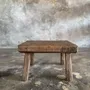 Tabourets - Petit stool, tabouret d'appoint en teck massif rectangulaire pieds - OFFICE OBJETS
