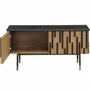 Mobilier et rangements pour bureau - MEUBLE DE RANGEMENT'ART DECO' CHENE NOIR/BEIGE - FANCY