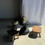 Tabourets - Petit stool, tabouret d'appoint en teck massif rectangulaire arrondi - OFFICE OBJETS