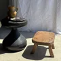 Tabourets - Petit stool, tabouret d'appoint en teck massif rectangulaire arrondi - OFFICE OBJETS