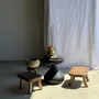 Tabourets - Petit stool, tabouret d'appoint en teck massif rectangulaire arrondi - OFFICE OBJETS