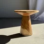 Tables basses - Table d'appoint en suar massif naturel (monoxyle) piètement conique - OFFICE OBJETS