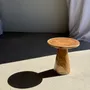 Tables basses - Table d'appoint en suar massif naturel (monoxyle) piètement conique - OFFICE OBJETS