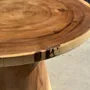 Tables basses - Table d'appoint en suar massif naturel (monoxyle) piètement conique - OFFICE OBJETS