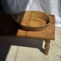 Trays - Large flat oval woven rattan basket with Indonesian handles L53x64 - OFFICE OBJETS