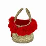 Sacs et cabas - Panier avec roue en céramique et pompon vert foncé - DANIÉ