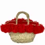 Sacs et cabas - Panier avec roue en céramique et pompon vert foncé - DANIÉ