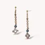 Bijoux - Boucles d'oreilles poussoir longues - Montmartre - NATURE BIJOUX