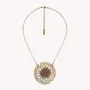 Bijoux - Collier court gros pendentif nacre ajourée - Corallium - NATURE BIJOUX
