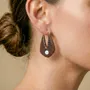 Bijoux - Boucles d'oreilles créoles plates - Oman - NATURE BIJOUX