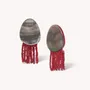 Bijoux - Boucles d'oreilles clips pampilles rouges - Sumida - NATURE BIJOUX