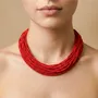 Bijoux - Collier plastron fermoir bouton nacre - Sumida - NATURE BIJOUX