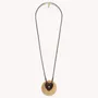 Bijoux - Collier long pendentif nacre et bois - Wild Heart - NATURE BIJOUX