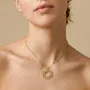 Bijoux - Collier petit pendentif anneau nacre dorée - Corallium - NATURE BIJOUX