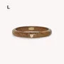Bijoux - Bracelet rigide petit coeur nacre dorée L - Wild Heart - NATURE BIJOUX
