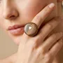 Bijoux - Bague bois & mini coeur nacre T58 - Wild Heart - NATURE BIJOUX