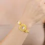 Bijoux - Bracelet ajustable 3 éléments nacre dorée - Corallium - NATURE BIJOUX