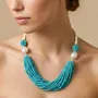 Bijoux - Collier plastron multirangs rocaille - Manitoba - NATURE BIJOUX