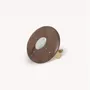 Bijoux - Bague ajustable ronde bois & cabochon nacre - Oman - NATURE BIJOUX