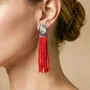 Bijoux - Boucles d'oreilles poussoir longs rangs de perles - Sumida - NATURE BIJOUX