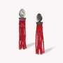 Bijoux - Boucles d'oreilles poussoir longs rangs de perles - Sumida - NATURE BIJOUX