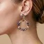 Bijoux - Boucles d'oreilles poussoir anneau perles d'eau douce - Montmartre - NATURE BIJOUX