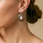Bijoux - Boucles d'oreilles petites dormeuses rondes - Oman - NATURE BIJOUX