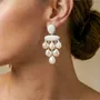 Bijoux - Boucles d'oreilles poussoir gitanes pampilles perles d'eau douce - Bora Bora - NATURE BIJOUX