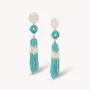 Bijoux - Boucles d'oreilles poussoir gros pompon - Manitoba - NATURE BIJOUX