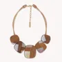 Bijoux - Collier plastron 5 éléments bambou & nacre - Kamakura - NATURE BIJOUX