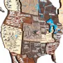 Autres décorations murales - Carte du Monde en Bois 3D LED 3.0 Prime Plus Multicolore 2XL USA Droite - ENJOY THE WOOD