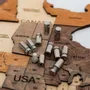Autres décorations murales - Carte du Monde en Bois 3D LED 3.0 Prime Plus Multicolore 2XL UE Droite - ENJOY THE WOOD