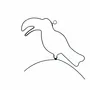 Chambres d'enfants - Décoration Murale en fil de fer - Silhouette Toucan - à punaiser - BIJOUX DE MUR