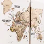 Objets de décoration - Carte du monde en bois 3D triptyque sans cadre – Terra L Blanc laiteux - ENJOY THE WOOD