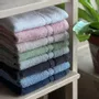 Serviettes de bain - SERVIETTE DE TOILETTE PARIS, GRIS FONCÉ 40x60cm - BY WILLE