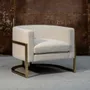 Fauteuils pour collectivités - Fauteuil Salon bas Structure laiton & assise velour JULIUS - COM/COL - DUISTT