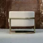 Fauteuils pour collectivités - Fauteuil Salon bas Structure laiton & assise velour JULIUS - COM/COL - DUISTT