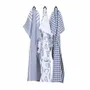 Torchons textile - TORCHON DE CUISINE RECYCLÉ LINNEA, 3-PACK, GRIS BLEU/BLANC 50x70cm - BY WILLE