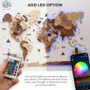 Autres décorations murales - Carte du Monde en Bois 3D LED 3.0 Prime Terra 2XL USA Droite - ENJOY THE WOOD