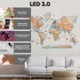 Autres décorations murales - Carte du Monde en Bois 3D LED 3.0 Prime Plus Or L UE Droite - ENJOY THE WOOD