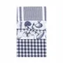 Torchons textile - TORCHON DE CUISINE RECYCLÉ LINNEA, 3-PACK, BLEU MARINE/BLANC 50x70cm - BY WILLE