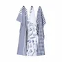 Torchons textile - TORCHON DE CUISINE RECYCLÉ LINNEA, 3-PACK, BLEU MARINE/BLANC 50x70cm - BY WILLE