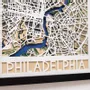 Autres décorations murales - Carte 3D de la ville 3.0 Philadelphie XL, cadre noir - ENJOY THE WOOD