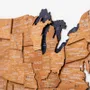 Other wall decoration - Wooden 3d Map of USA - Oak S Prime Plus - ENJOY THE WOOD
