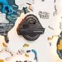 Objets de décoration - Carte du Monde en Bois Colorée 3D Travel Tracker Cruise Liner - Minuit - ENJOY THE WOOD