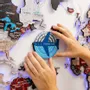 Objets de décoration - Carte du Monde en Bois Colorée 3D Travel Tracker - Azur - ENJOY THE WOOD