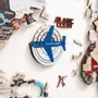 Objets de décoration - Carte du Monde en Bois Colorée 3D Travel Tracker – Aqua - ENJOY THE WOOD